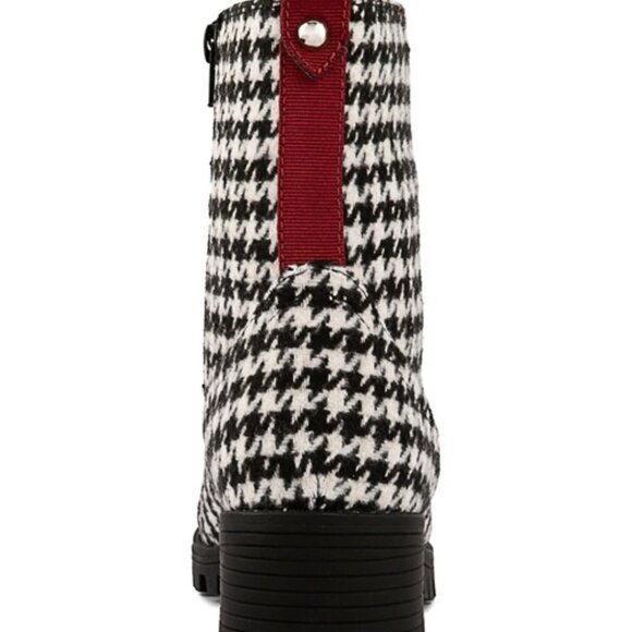 NWOT Woman's Combat Boots Houndstooth 9.5 - Picture 3 of 3